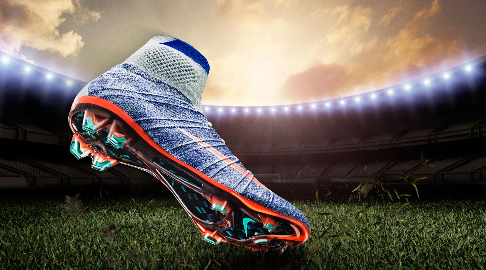 Mercurial superfly vi flyknit sales 360 elite fg blue white